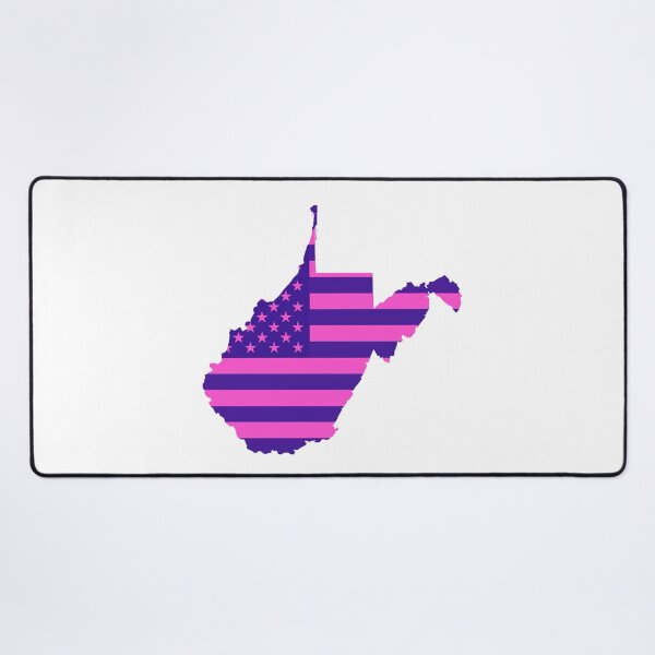 Item preview, West Virginia Pop Pink State Flag – Modern Fun Colors designed and sold by Paper Drip.