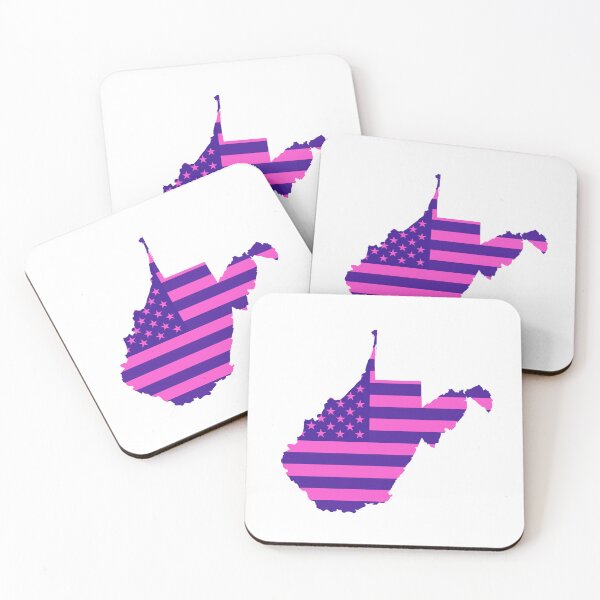 Item preview, West Virginia Pop Pink State Flag – Modern Fun Colors designed and sold by Paper Drip.