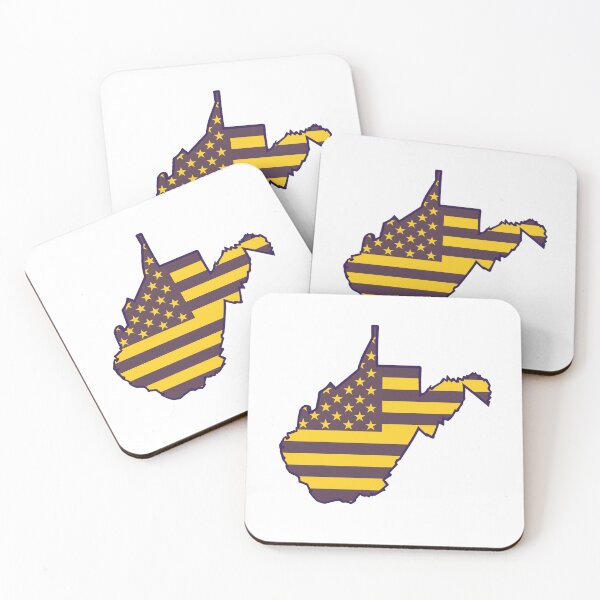 Item preview, West Virginia USA Flag Silhouette – Stars and Stripes State Outline designed and sold by Paper Drip.