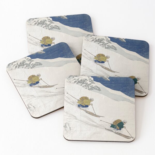 Item preview, Vintage Skiers on Snowy Slope designed and sold by lautir.