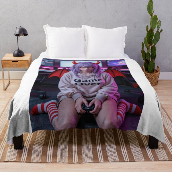 Item preview, Purple haired devil introvert gaming setup designed and sold by CathryneDelamort.