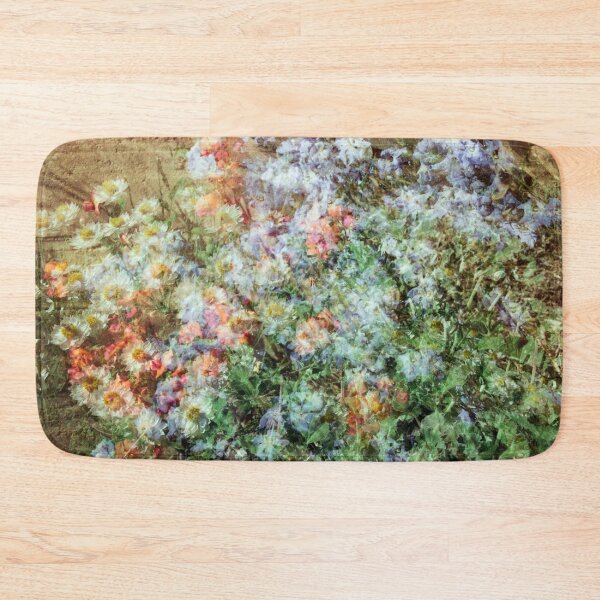 Item preview, Double Exposure: Lechenaultia Blue Ruffles, Chorizema Flame Pea, Rhodantheantemoides Southern Star, Pelargonium Leaves designed and sold by Melissa Holland.
