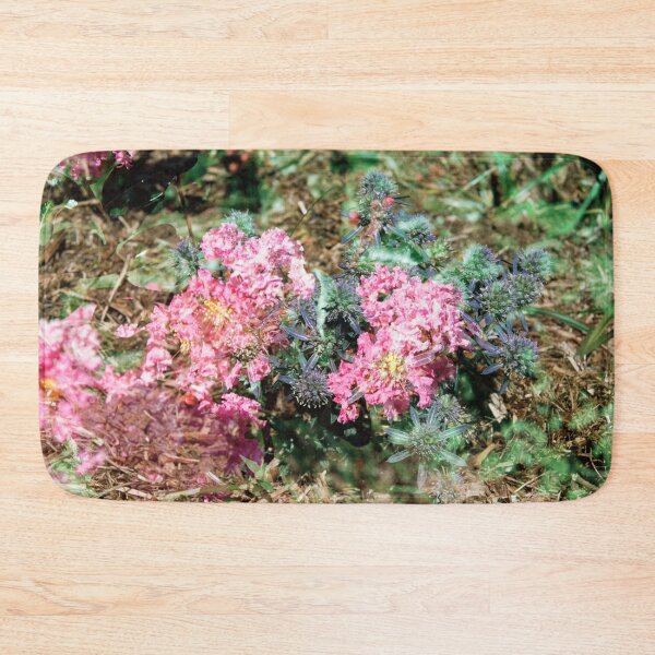 Item preview, Double Exposure: Zuni Pink Crepe Myrtle and Sea Holly designed and sold by Melissa Holland.
