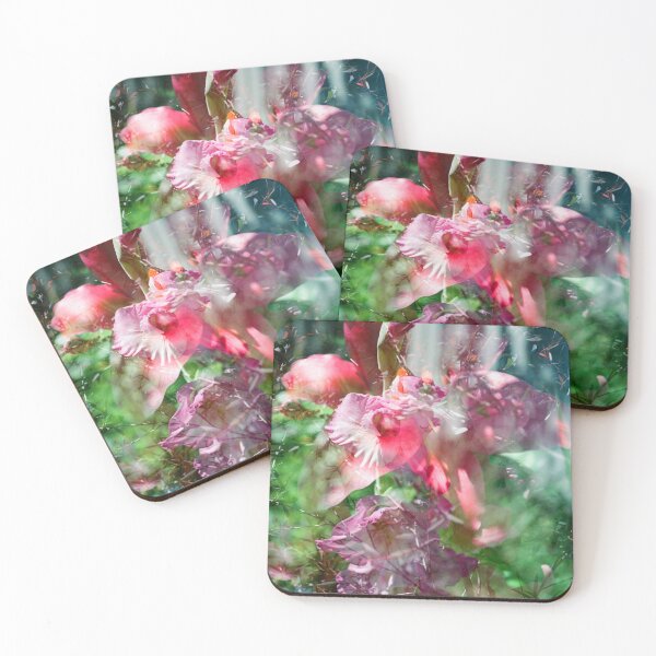 Item preview, Double Exposure: Pink Lily and Purple Gladioli designed and sold by Melissa Holland.