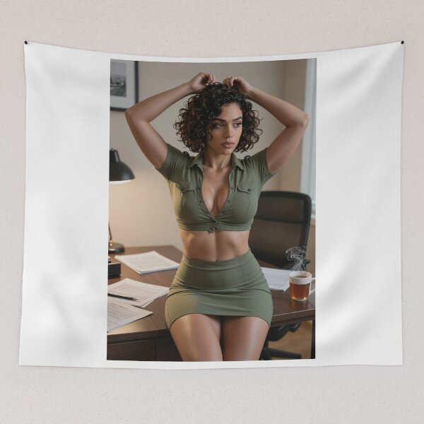 Item preview, Sarah introvert in olive office attire designed and sold by CathryneDelamort.