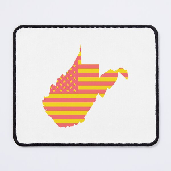 Item preview, West Virginia USA Flag Silhouette – Stars and Stripes State Outline designed and sold by Paper Drip.