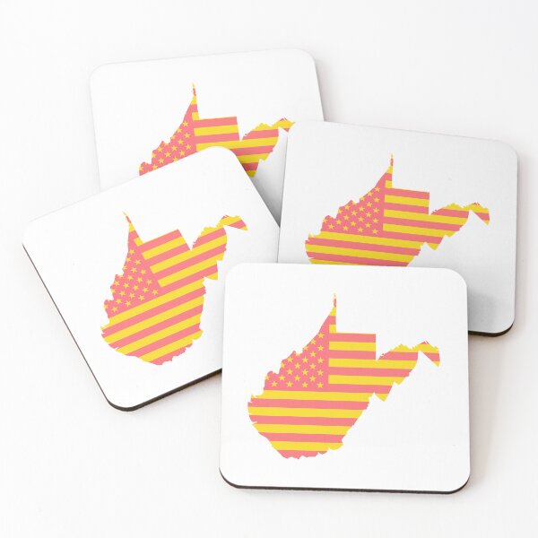 Item preview, West Virginia USA Flag Silhouette – Stars and Stripes State Outline designed and sold by Paper Drip.