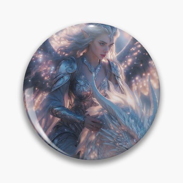 Item preview, Celestial Frost Rider – Ice Elemental Warrior Queen Riding Starry Ice Dragon | Fantasy Goddess AI Art designed and sold by SunsetAngelsAI.