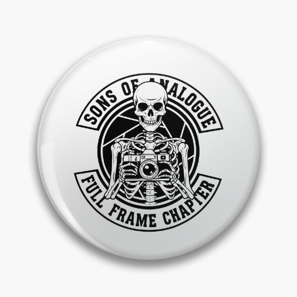 Item preview, Sons of Analogue Biker Patch Design - Skeleton Photographer Graphic designed and sold by MAF_Merch.