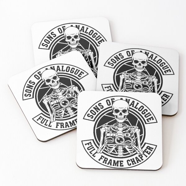 Item preview, Sons of Analogue Biker Patch Design - Skeleton Photographer Graphic designed and sold by MAF_Merch.