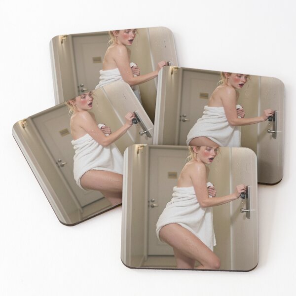 Item preview, Blonde woman towel hotel introvert shock designed and sold by CathryneDelamort.