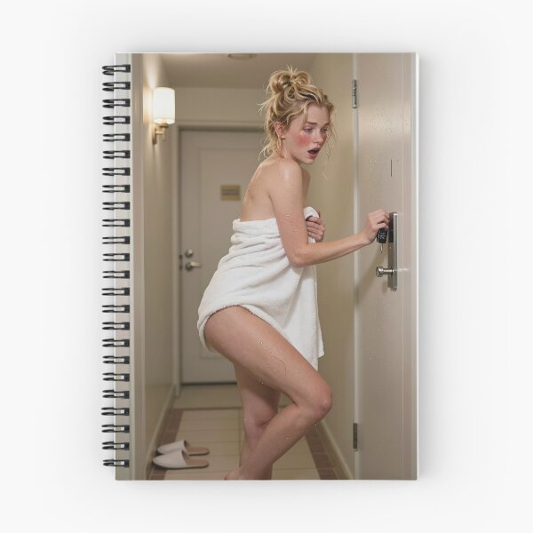 Item preview, Blonde woman towel hotel introvert shock designed and sold by CathryneDelamort.