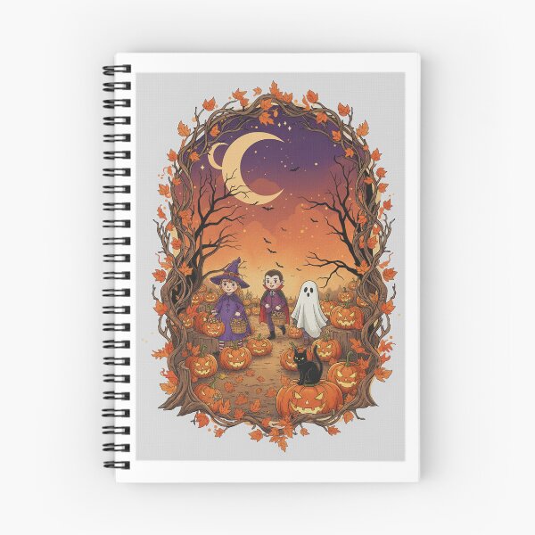 Item preview, Trick or Treat in the Pumpkin Patch - Vintage Illustration designed and sold by DarkNight9.