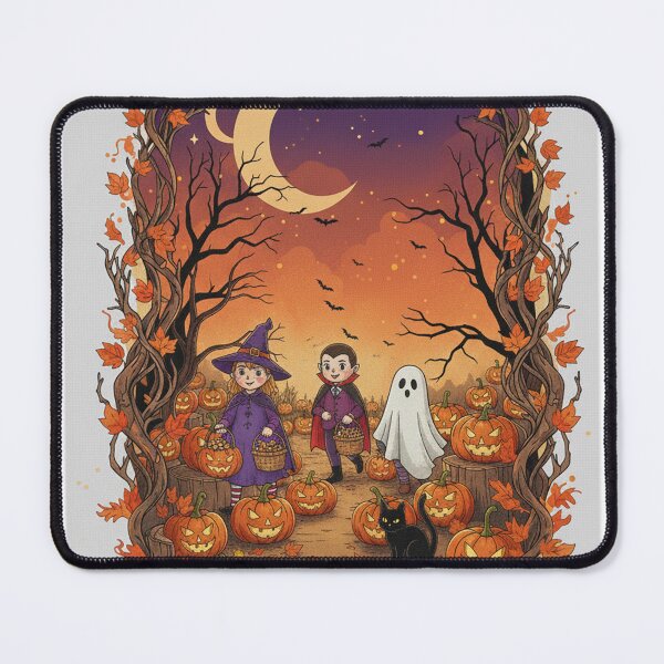 Item preview, Trick or Treat in the Pumpkin Patch - Vintage Illustration designed and sold by DarkNight9.
