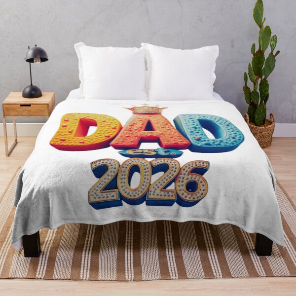 Item preview, Dad Est 2026 New Father King Crown Retro 3D Style designed and sold by RDproject.