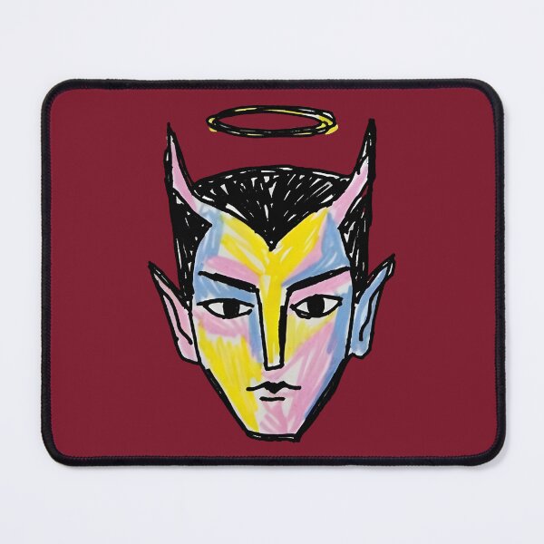 Item preview, a face with devil horns and an angelic halo designed and sold by FRH Design ⭐⭐⭐⭐⭐.