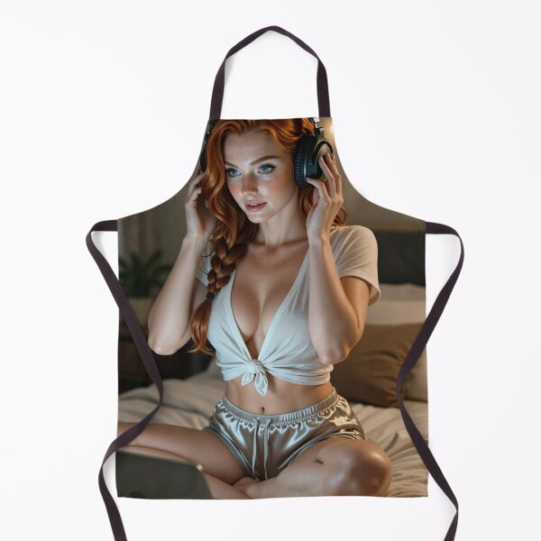 Item preview, Rowan redhead introvert with headphones in bed designed and sold by CathryneDelamort.