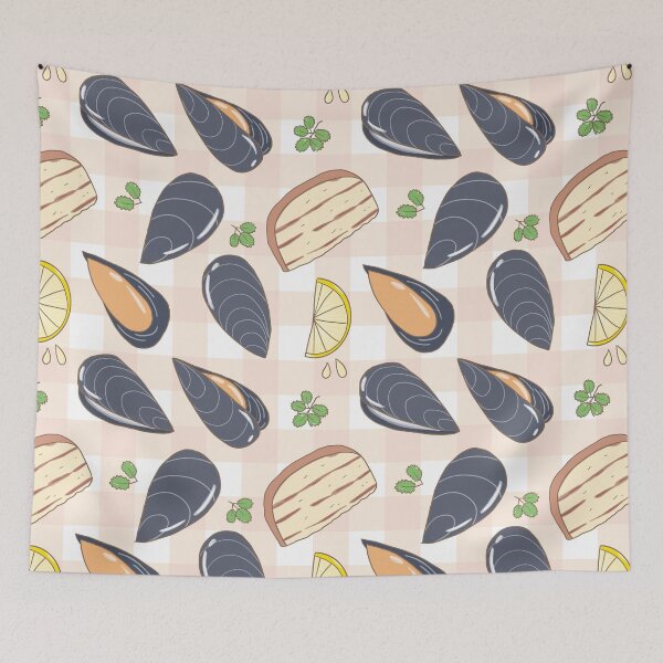 Item preview, Mussels and harbs with ciabatta bread designed and sold by HarunaMcDesigns.
