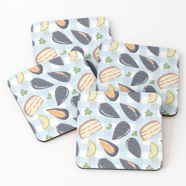 Item preview, Mussels and harbs with ciabatta bread (blue) designed and sold by HarunaMcDesigns.