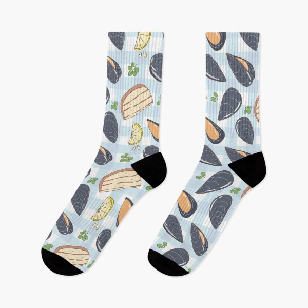 Item preview, Mussels and harbs with ciabatta bread (blue) designed and sold by HarunaMcDesigns.