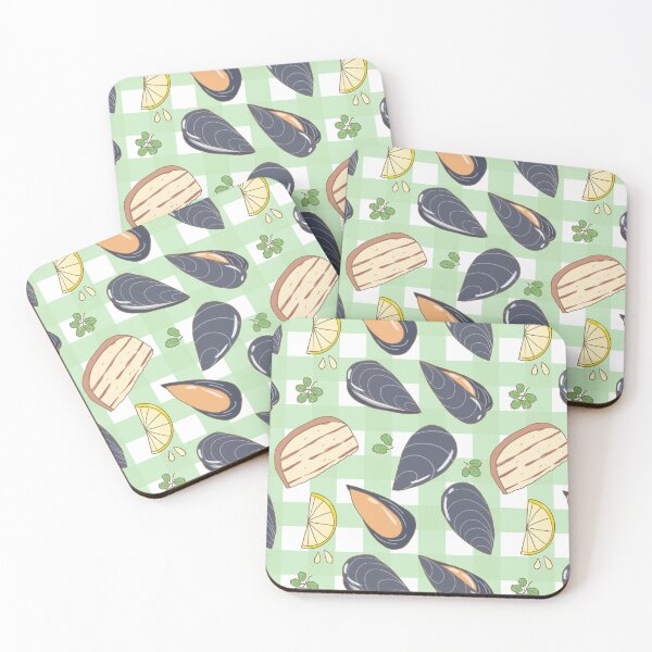 Item preview, Mussels and harbs with ciabatta bread (green) designed and sold by HarunaMcDesigns.