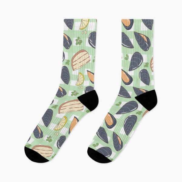 Item preview, Mussels and harbs with ciabatta bread (green) designed and sold by HarunaMcDesigns.