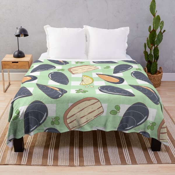 Item preview, Mussels and harbs with ciabatta bread (green) designed and sold by HarunaMcDesigns.