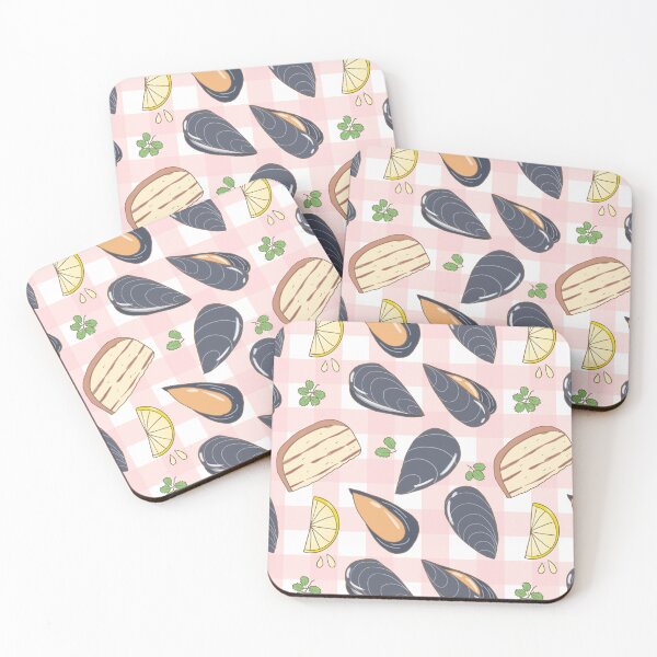 Item preview, Mussels and harbs with ciabatta bread (pink) designed and sold by HarunaMcDesigns.