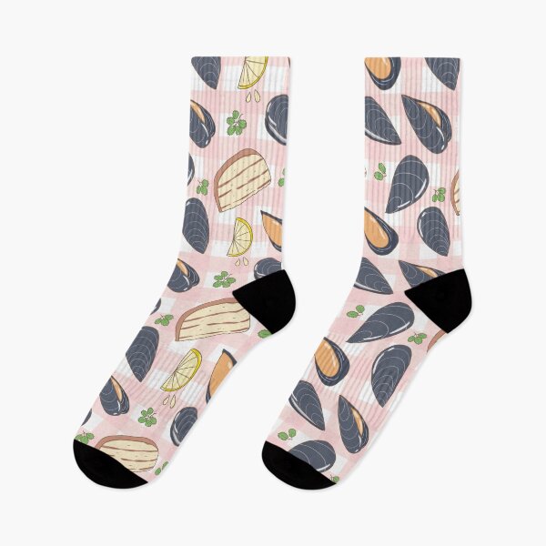 Item preview, Mussels and harbs with ciabatta bread (pink) designed and sold by HarunaMcDesigns.