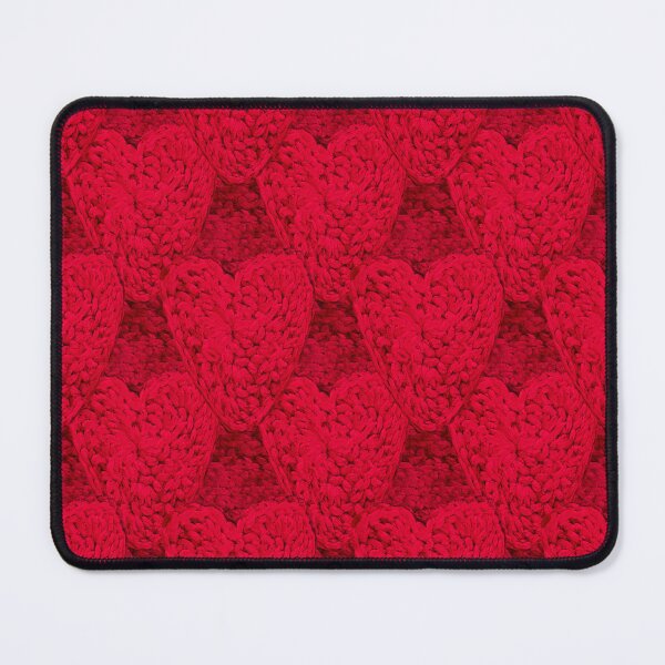 Item preview, Real Hand Crochet Red Love Hearts Pattern - Cozy Handmade Love Pattern designed and sold by Victoria Rose.