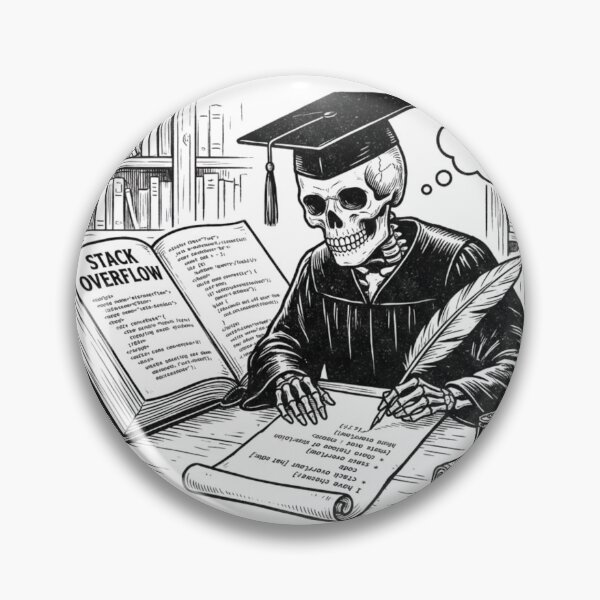 Item preview, Funny Skeleton Programmer Copying from Stack Overflow Retro designed and sold by EverBranz-stor.