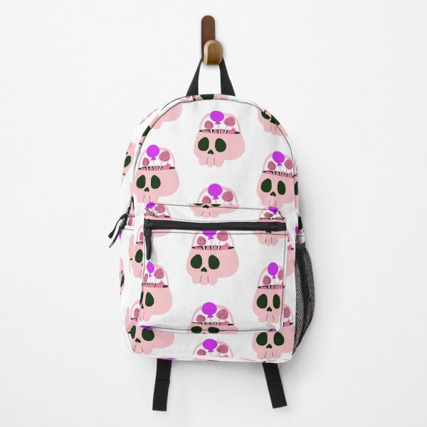 Item preview, Cute Pink Skull Candy Bucket – Kawaii Halloween Treat Illustration designed and sold by Horrify.