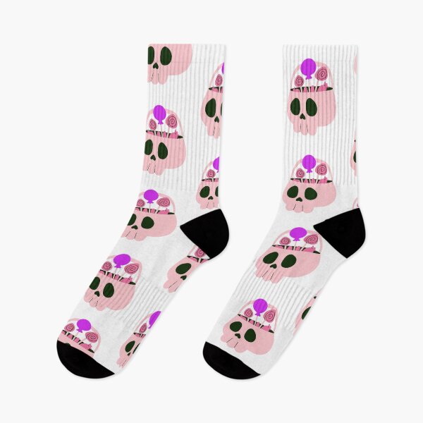 Item preview, Cute Pink Skull Candy Bucket – Kawaii Halloween Treat Illustration designed and sold by Horrify.