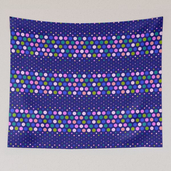 Item preview, Dotwave Colorful Polka Dot on Blue designed and sold by POLKAIWERX.