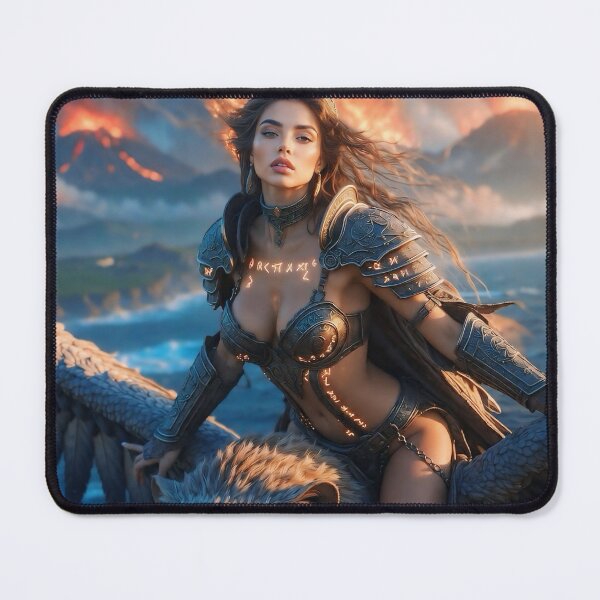 Item preview, Inferno Griffin Rider – Fire Elemental Warrior Queen on Roaring Griffin | Epic Fantasy AI Art designed and sold by SunsetAngelsAI.
