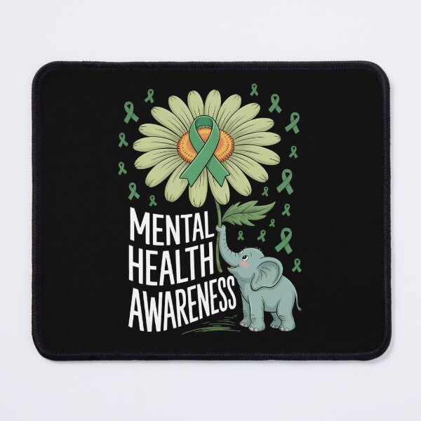 Item preview, Mental Health Elephant Flower Ribbon Awareness designed and sold by tiekanamac.