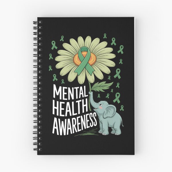 Item preview, Mental Health Elephant Flower Ribbon Awareness designed and sold by tiekanamac.