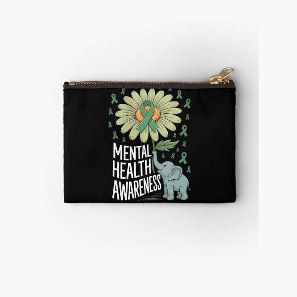 Item preview, Mental Health Elephant Flower Ribbon Awareness designed and sold by tiekanamac.