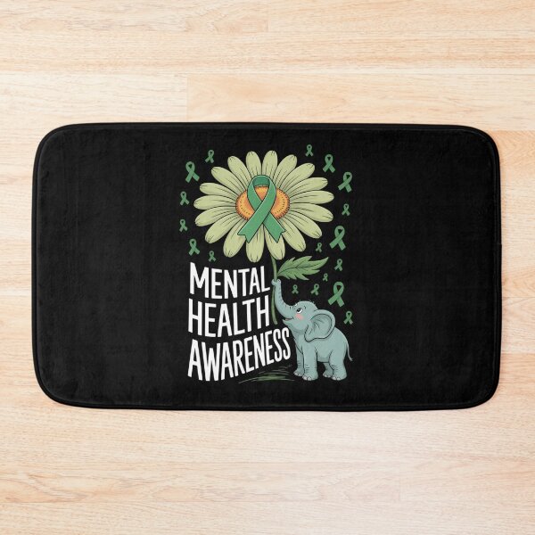 Item preview, Mental Health Elephant Flower Ribbon Awareness designed and sold by tiekanamac.
