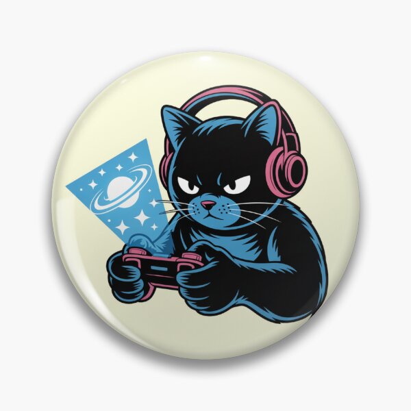 Item preview, Serious Gamer Cat with Holographic Projector designed and sold by Mr-wow.