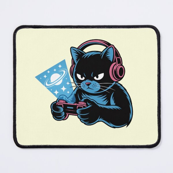 Item preview, Serious Gamer Cat with Holographic Projector designed and sold by Mr-wow.