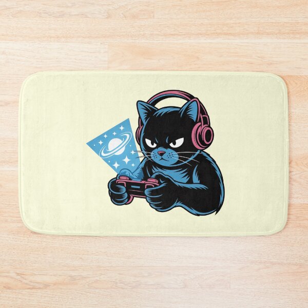 Item preview, Serious Gamer Cat with Holographic Projector designed and sold by Mr-wow.