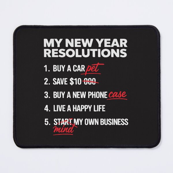 Item preview, Funny New Year Resolutions Optimism vs Reality Quote designed and sold by kiralynstration.
