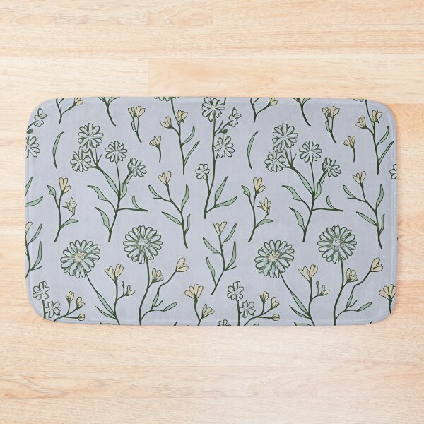 Item preview, Dainty Blue Wildflowers | Minimalist Pastel Botanical Line Art Pattern designed and sold by ZyxDes.