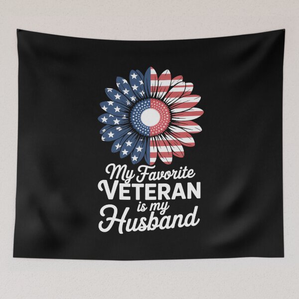 Item preview, My Favorite Veteran is My Husband American Flag designed and sold by tiekanamac.