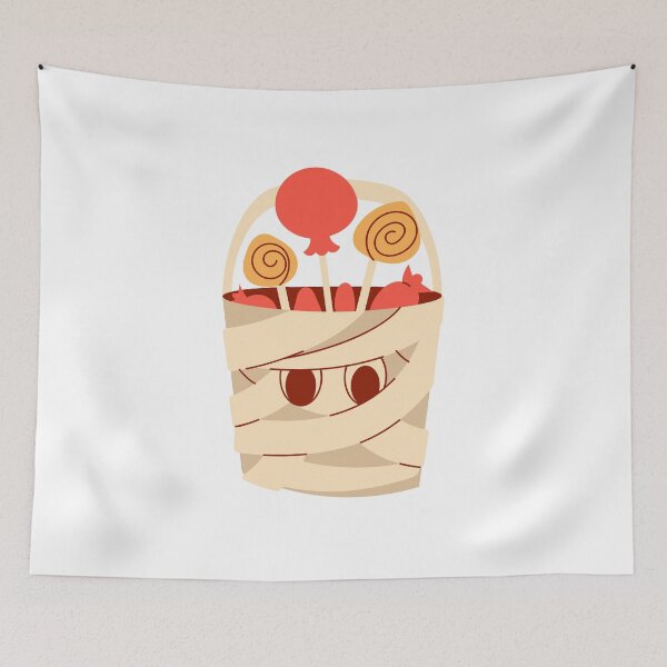 Item preview, Cute Mummy Candy Bucket – Kawaii Halloween Trick or Treat Art designed and sold by Horrify.
