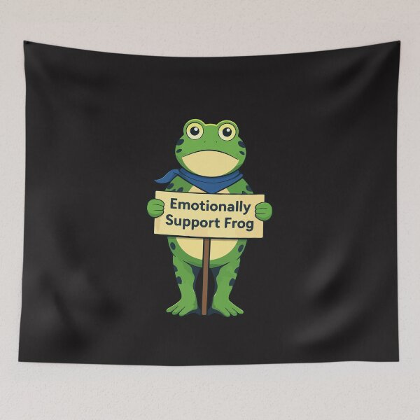 Item preview, Emotionally Support Frog Cute Frog Meme Design designed and sold by kiralynstration.