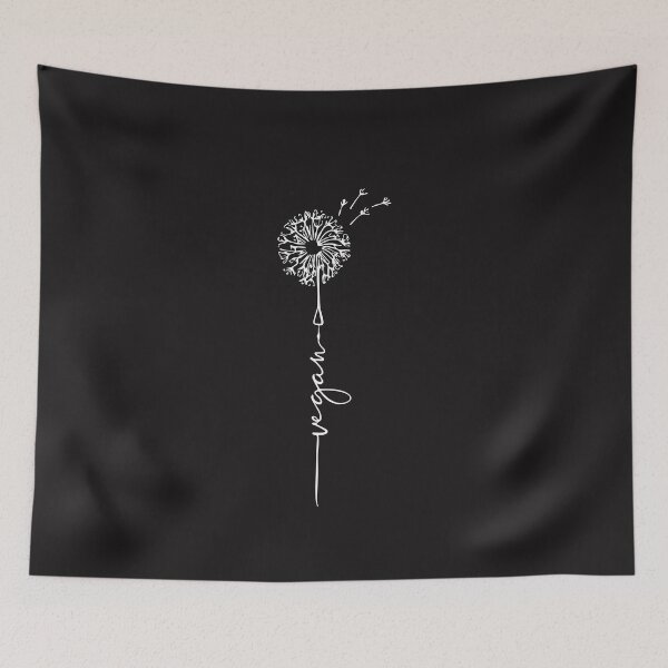 Item preview, Vegan Dandelion Cute Vegetarian Line Art Design designed and sold by kiralynstration.