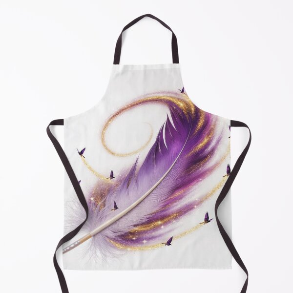 Item preview, Elegant Purple Feather with Golden Sparkles designed and sold by Wonderful Designs.