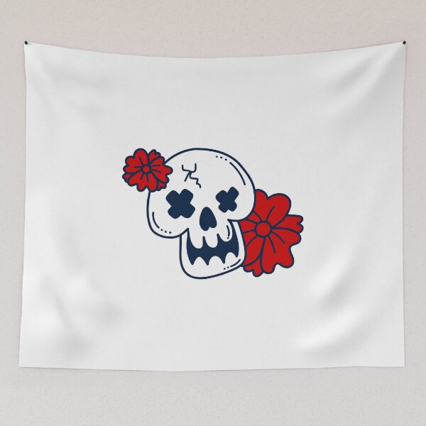 Item preview, Cute Floral Skull – Spooky Kawaii Gothic Flower Art designed and sold by Horrify.